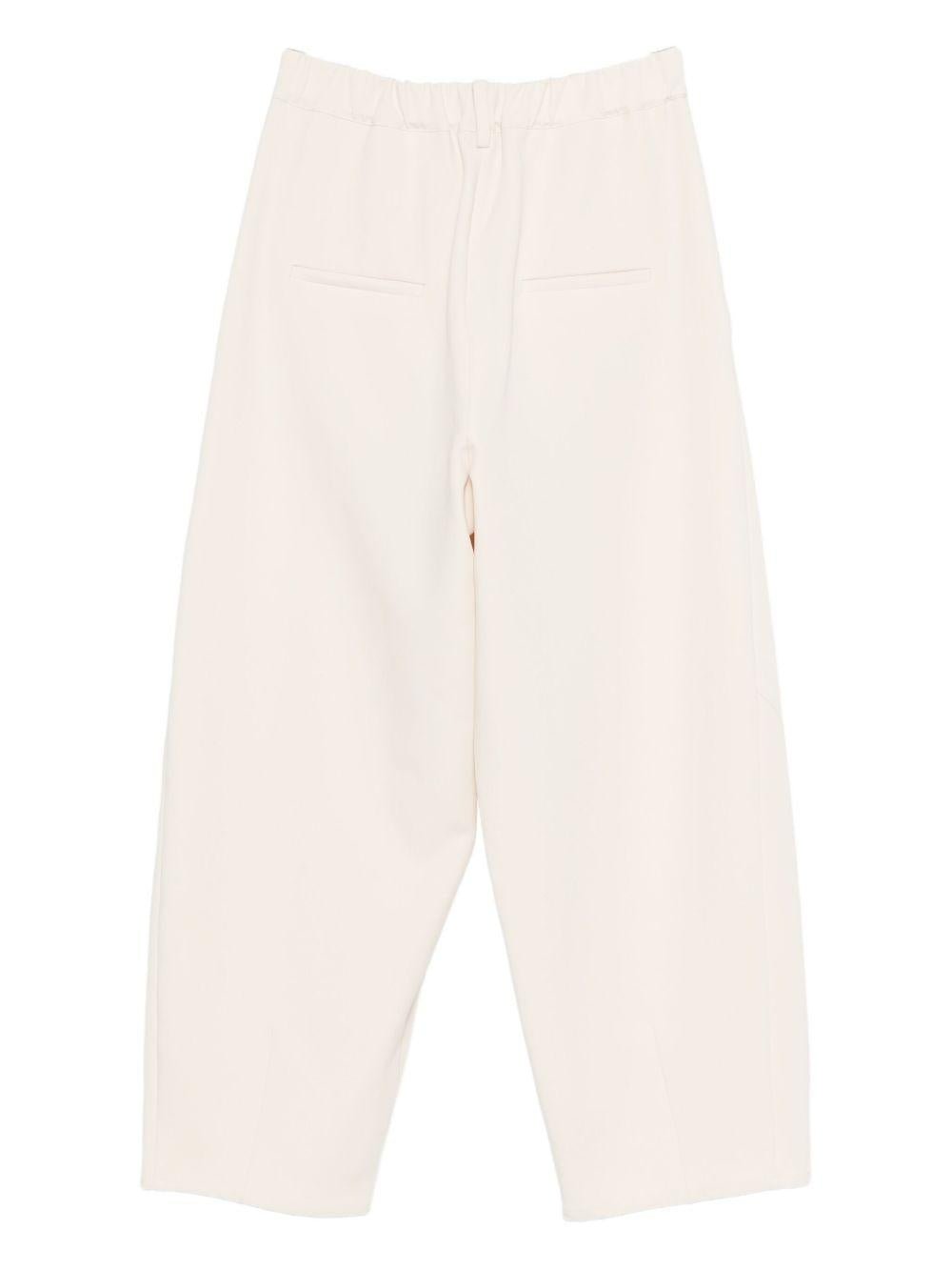 Pantaloni per donna Alysi bianchi con tasche posteriori a filetto - Rubino Kids