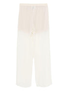 Pantaloni per donna ALYSI bianchi con vita alta plissettata - Rubino Kids