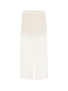 Pantaloni per donna ALYSI bianchi con vita alta plissettata - Rubino Kids