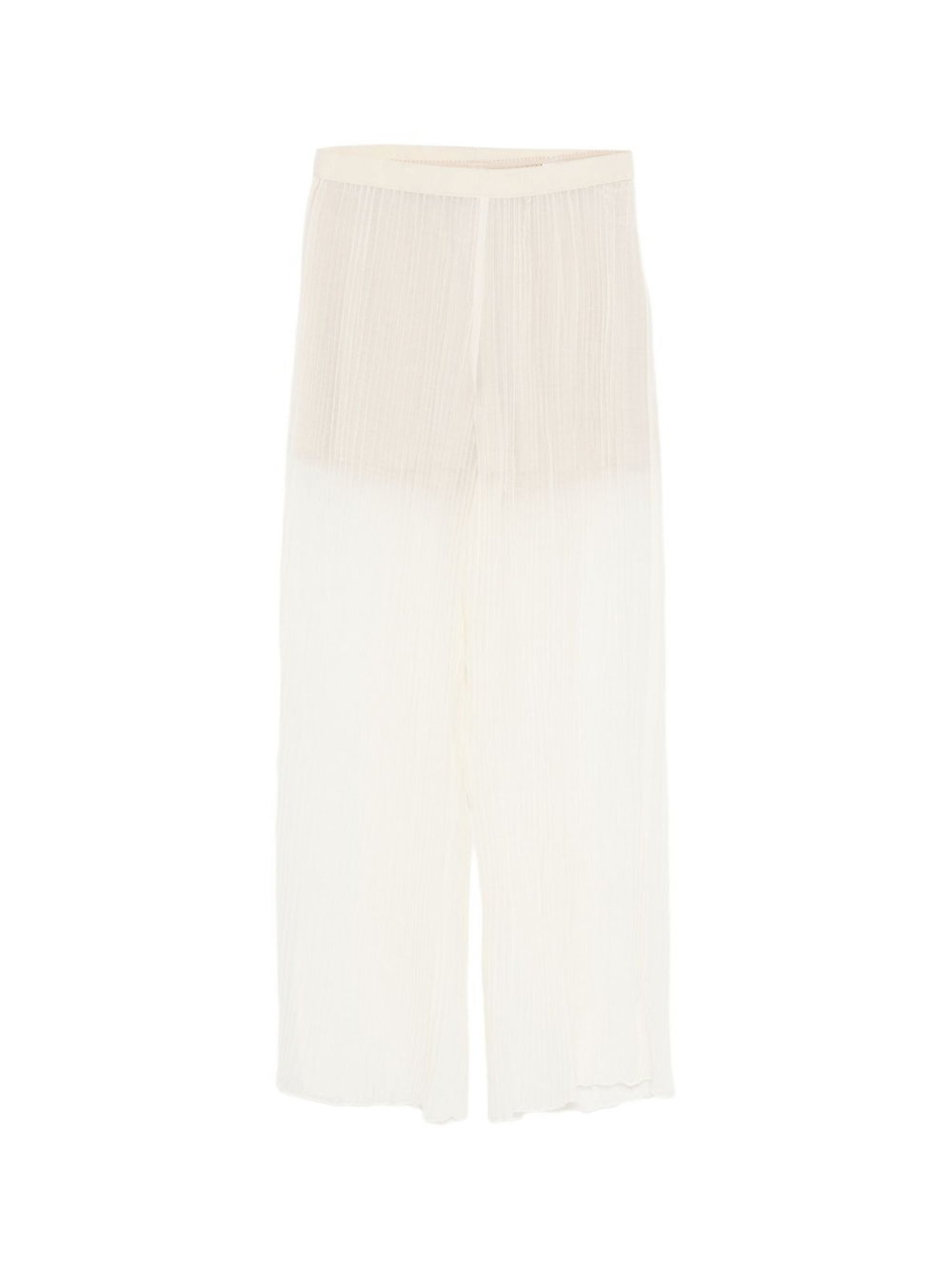 Pantaloni per donna ALYSI bianchi con vita alta plissettata - Rubino Kids