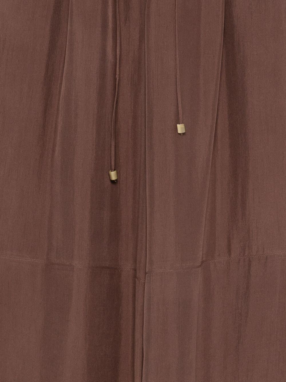 Pantaloni per donna Alysi marroni con chiusura a coulisse - Rubino Kids