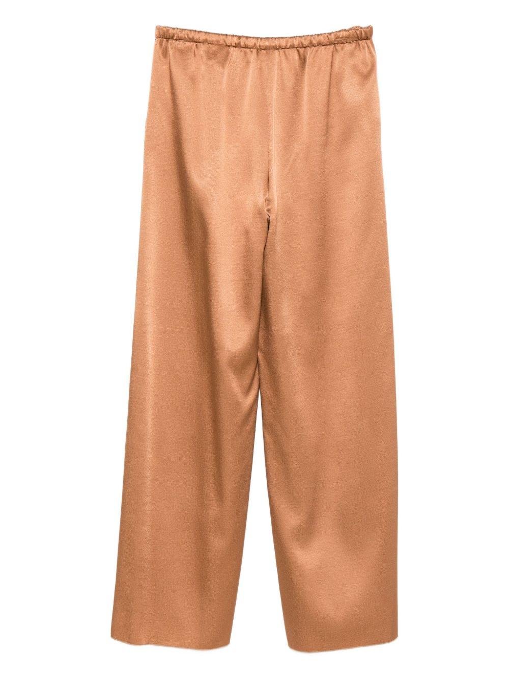 Pantaloni per donna Alysi marroni con coulisse - Rubino Kids