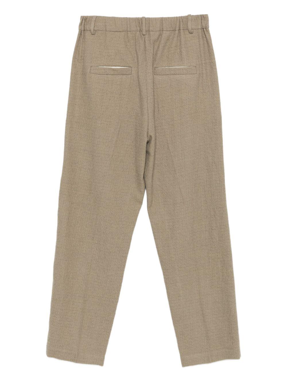 Pantaloni per donna ALYSI marroni con tasche a filetto - Rubino Kids