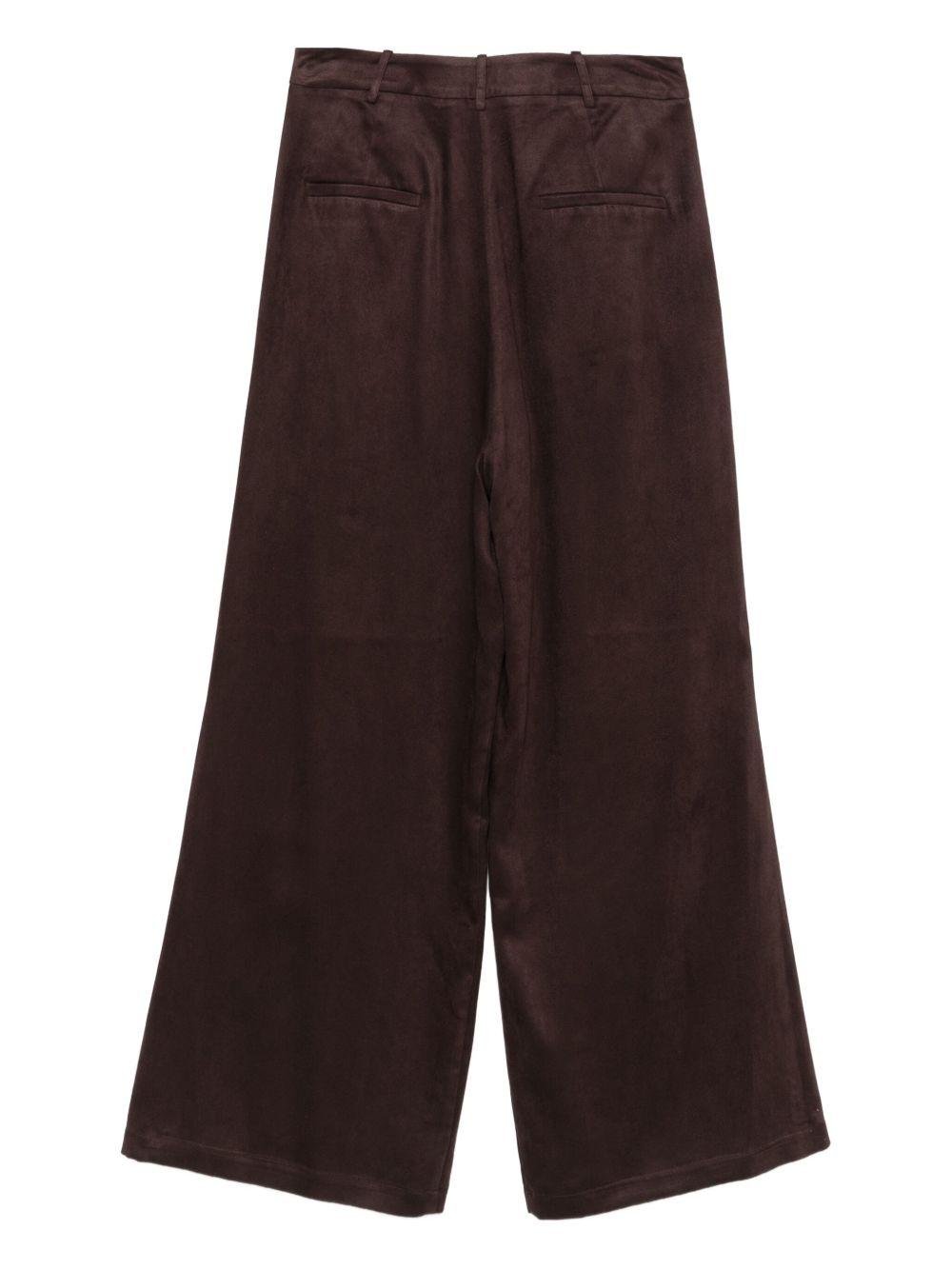 Pantaloni per donna ALYSI marroni con tasche posteriori - Rubino Kids