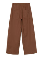 Pantaloni per donna Merci marrone con vita elasticizzata - Rubino Kids