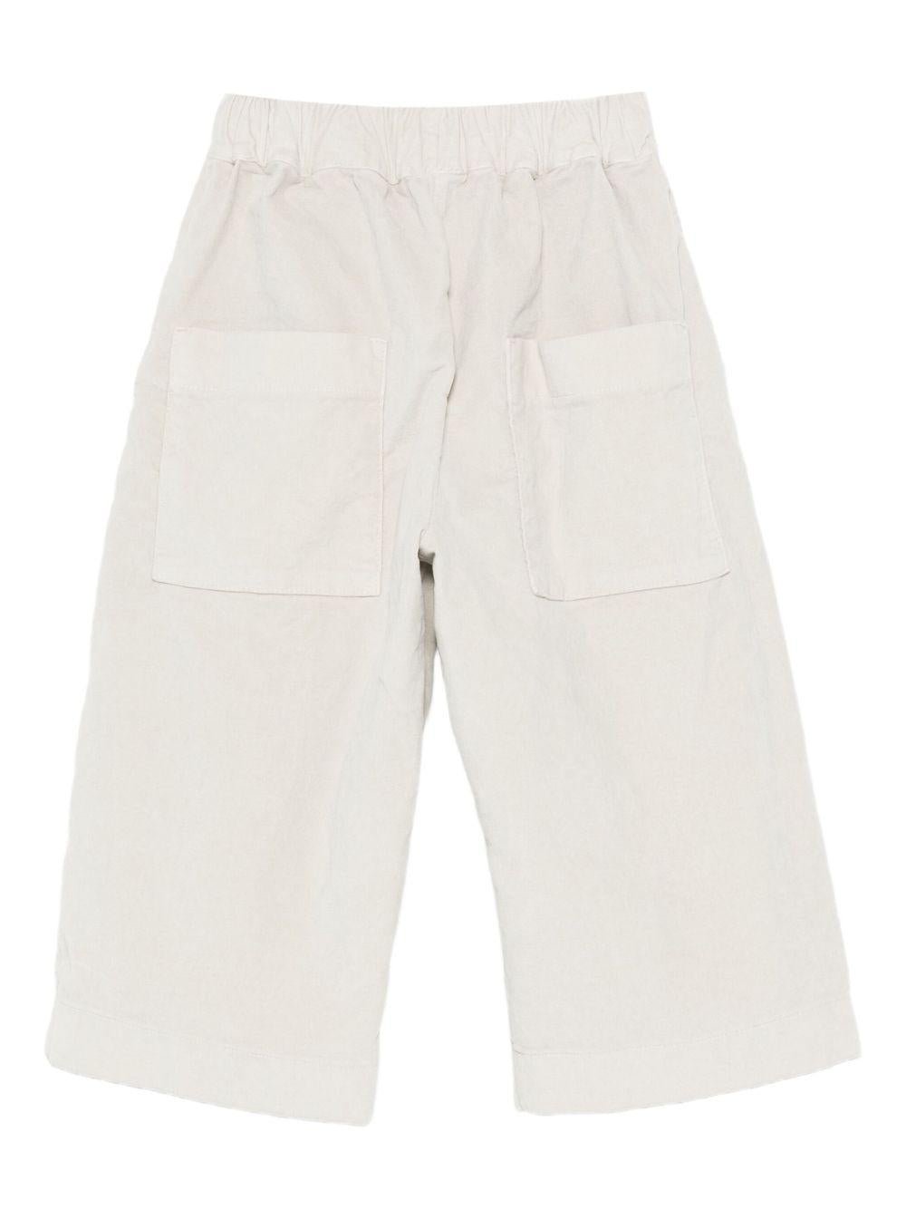 Pantaloni per neonata Album di Famiglia Kids beige con tasche posteriori applicate - Rubino Kids
