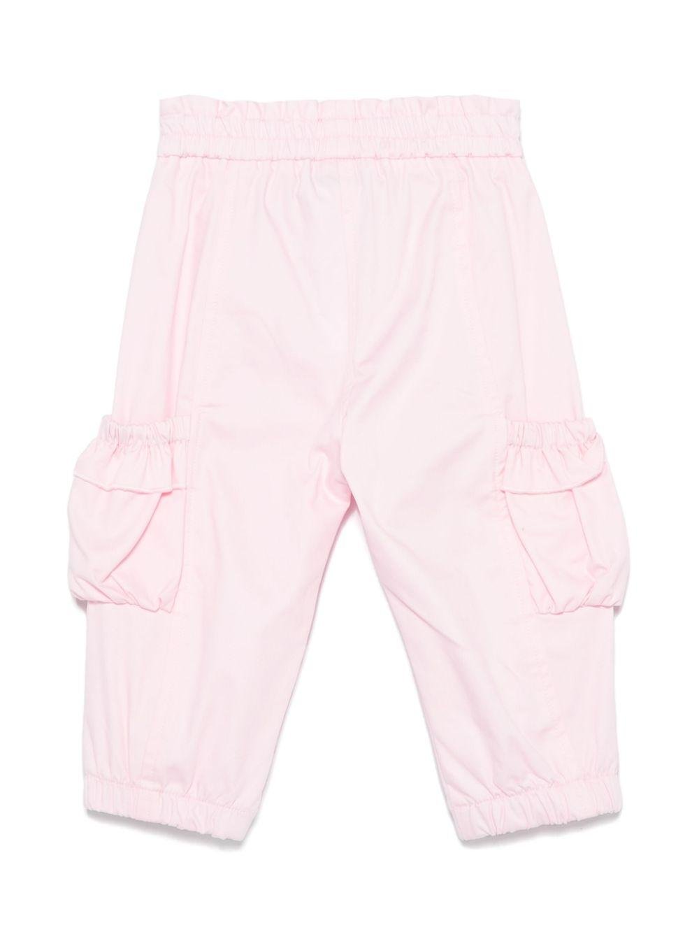 Pantaloni per neonata Monnalisa rosa modello cargo - Rubino Kids