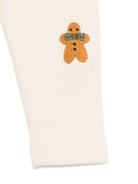 Pantaloni per neonati Donsje beige con biscottino ricamato - Rubino Kids