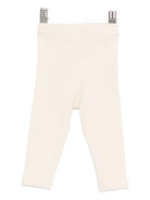 Pantaloni per neonati Donsje beige con pupazzo di neve ricamato - Rubino Kids