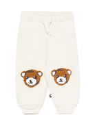 Pantaloni per neonati Molo bianco con ricamo orsetto - Rubino Kids