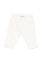 Pantaloni per neonato Bonpoint bianco con vita elasticizzata - Rubino Kids