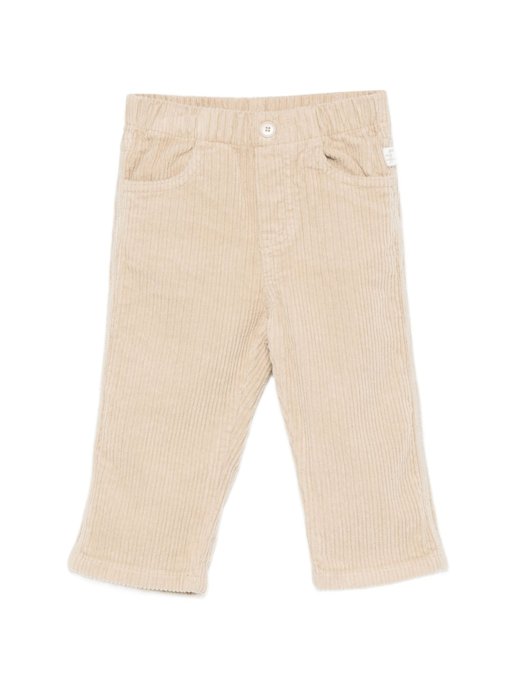 Pantaloni per neonato Il Gufo beige con tasche laterali - Rubino Kids