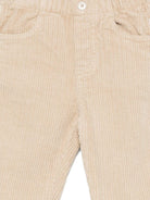 Pantaloni per neonato Il Gufo beige con tasche laterali - Rubino Kids