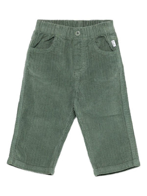 Il Gufo green baby trousers with button details
