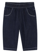 Pantaloni per neonato Kenzo Kids blu con cuciture a contrasto - Rubino Kids