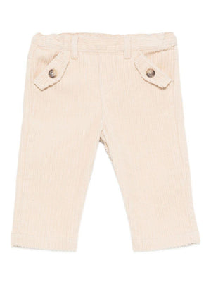 Tartine Et Chocolat beige baby trousers with flap pockets
