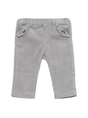 Tartine Et Chocolat baby boy's grey ribbed trousers