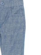 Pantaloni per neonato Trussardi Junior blu con vita elasticizzata e design a cinque tasche - Rubino Kids