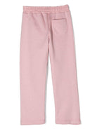 Pantaloni sportivi con applicazione glitter per bambina Golden Goose Kids rosa con taglio straight - Rubino Kids