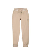 Pantaloni sportivi da bambino Boss Kids beige con stampa logo - Rubino Kids