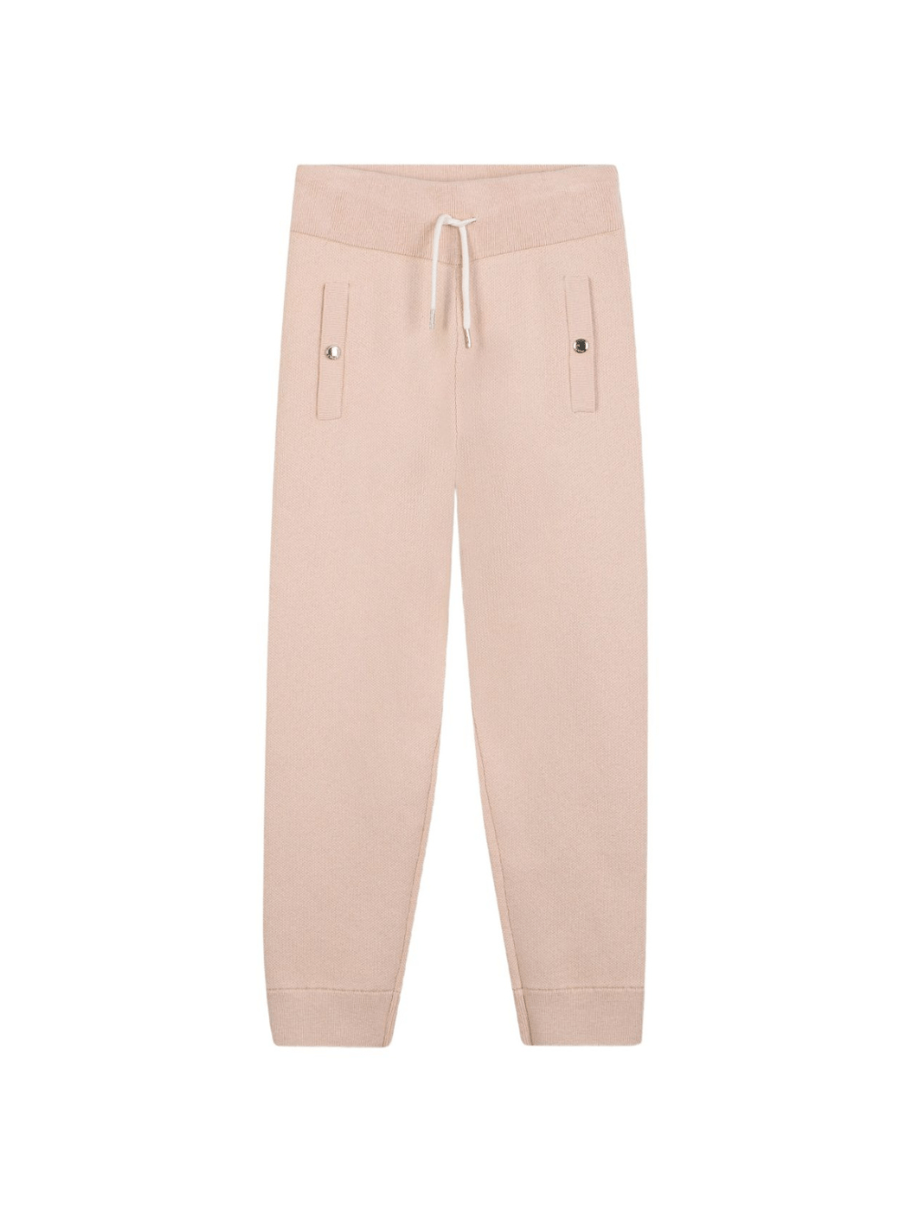 Pantaloni sportivi per bambina Chloé Kids beige con logo ricamato - Rubino Kids