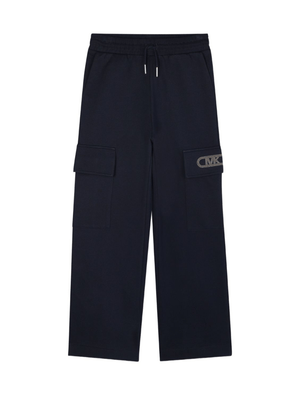 Pantaloni sportivi per bambina Michael Kors Kids blu modello cargo