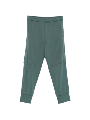 Pantaloni sportivi per bambino Emporio Armani Kids verde con logo in rilievo