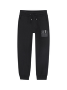 Pantaloni sportivi per bambino Hugo Kids neri con vita elasticizzata - Rubino Kids