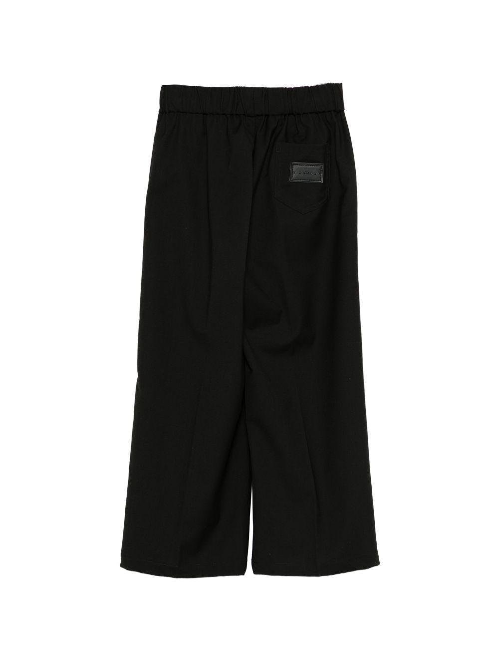 Pantaloni sportivi per bambino John Richmond Junior neri con vita elasticizzata - Rubino Kids