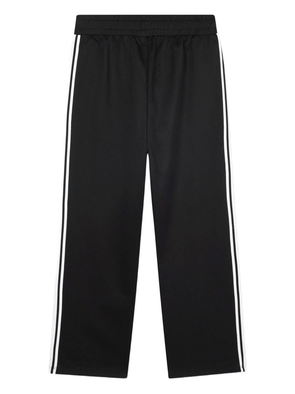 Pantaloni sportivi per bambino Kenzo Kids nero con righe laterali - Rubino Kids