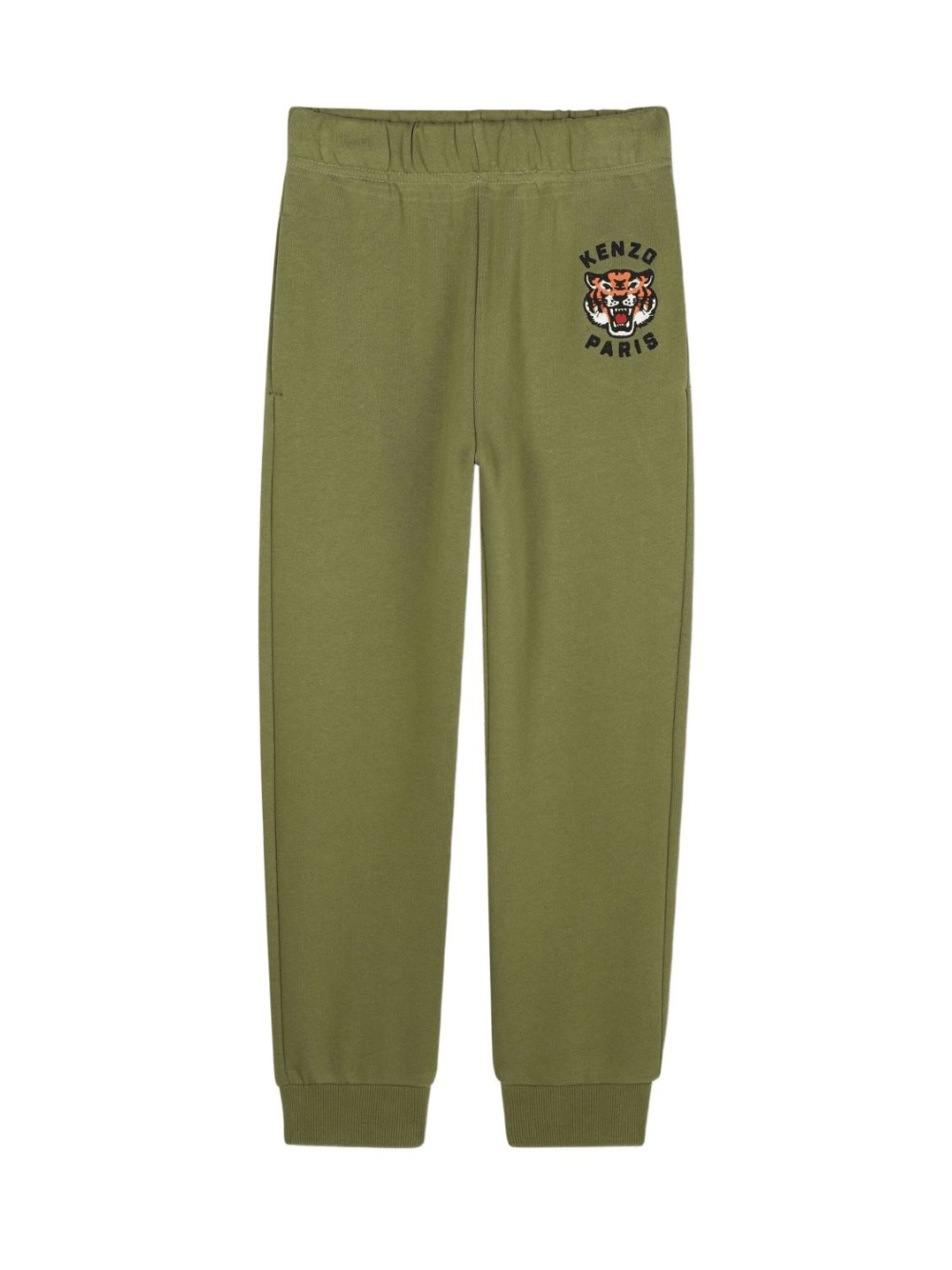 Pantaloni sportivi per bambino Kenzo Kids verdi con ricamo Tiger - Rubino Kids