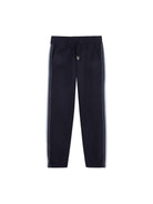 Pantaloni sportivi per bambino Lanvin Enfant blu navy con righe laterali - Rubino Kids