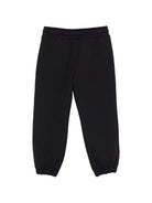 Pantaloni sportivi per bambino Moschino Kids neri con logo sul davanti - Rubino Kids