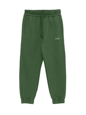 MSGM Kids green tracksuit bottoms with side pockets