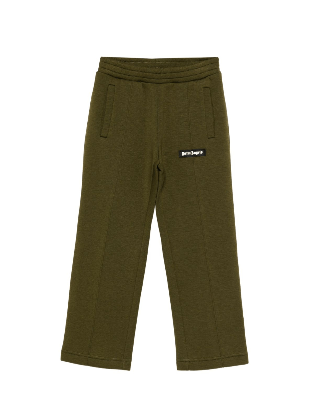 Pantaloni sportivi per bambino Palm Angels Kids verdi con applicazione con logo - Rubino Kids