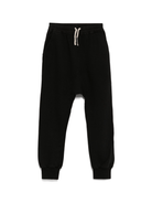 Pantaloni sportivi per bambino Rick Owens Kids neri con vita con coulisse elasticizzata - Rubino Kids