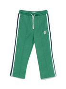Pantaloni sportivi per bambino Scotch & Soda Kids verde con dettaglio a righe - Rubino Kids