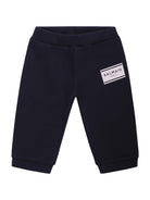 Pantaloni sportivi per neonato Balmain Kids blu con logo sul davanti - Rubino Kids