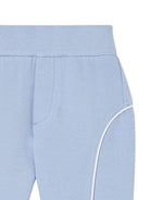 Pantaloni sportivi per neonato Emporio Armani Kids azzurro con logo aquila sul davanti - Rubino Kids