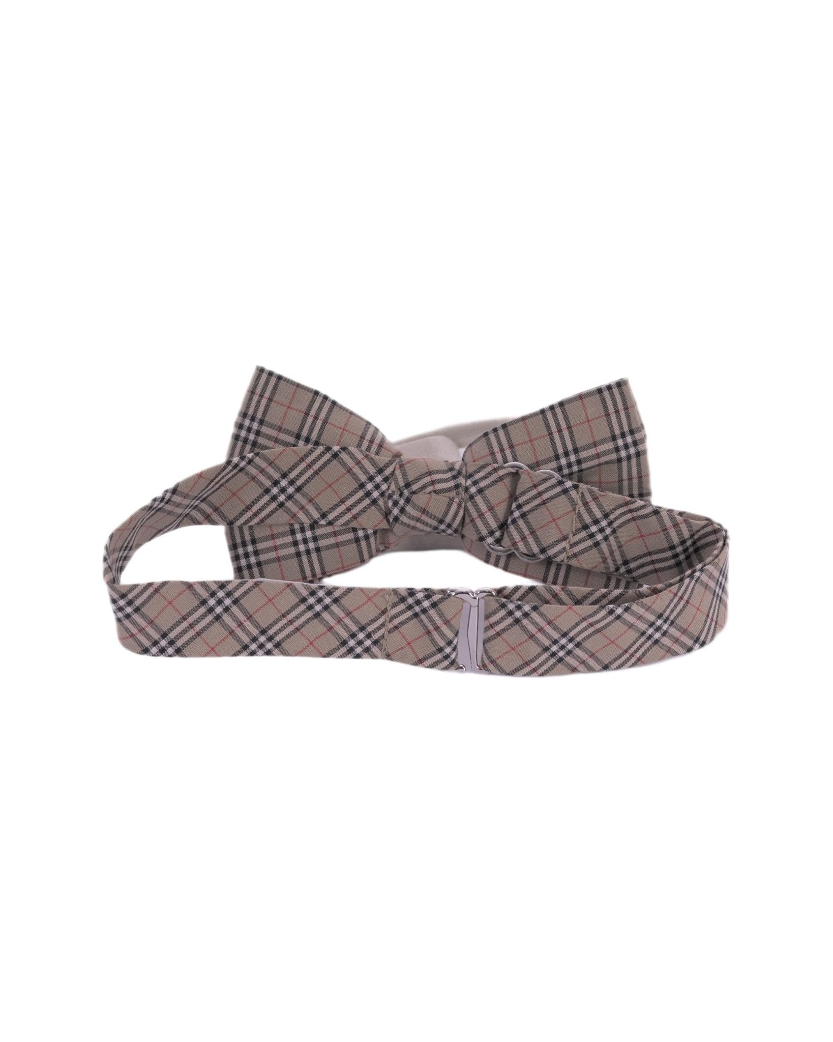 Papillon per bambino Burberry Kids beige con caratteristico motivo a quadri - Rubino Kids