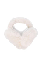 Paraorecchie per bambina MC2 Saint Barth Kids bianco con esterno in shearling - Rubino Kids