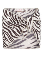 Pareo per bambina MC2 Saint Barth Kids bianco con stampa zebra - Rubino Kids