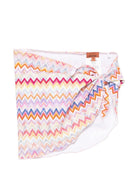 Pareo per bambina Missoni Kids multicolor con design a zig - zag - Rubino Kids