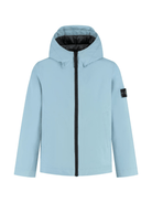 Parka per bambino Stone Island Junior azzurro con cappuccio - Rubino Kids