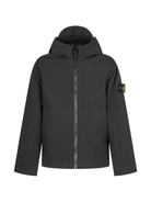 Parka per bambino Stone Island Junior nero con cappuccio - Rubino Kids