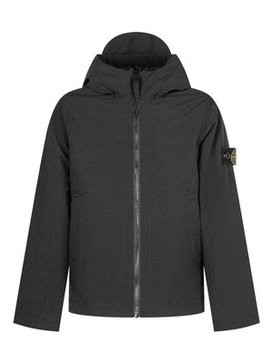 Parka per bambino Stone Island Junior nero con cappuccio