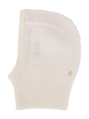 Bonpoint white baby balaclava with embroidery