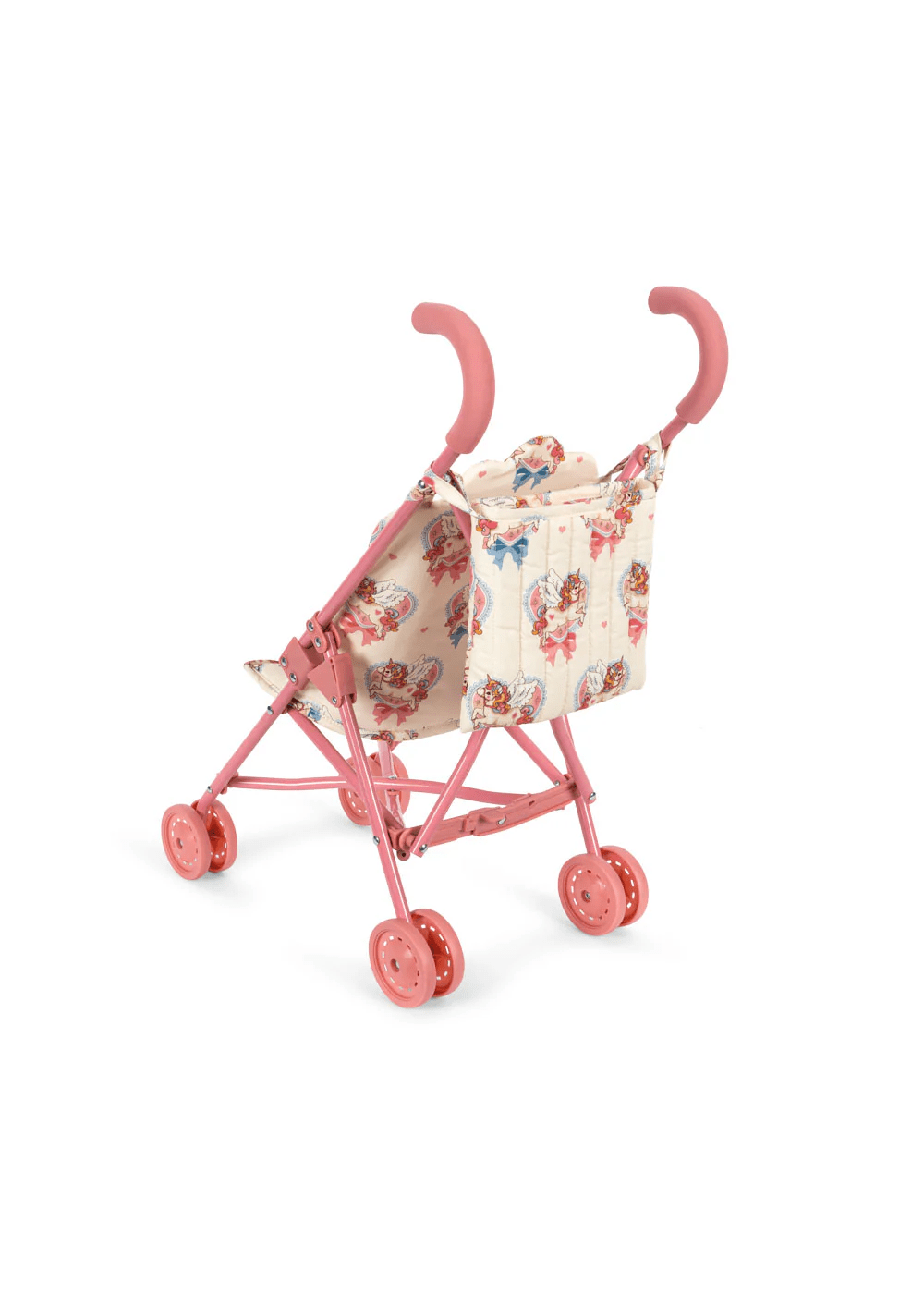 Passeggino per bambole per bambina Konges Sløjd multicolore con borsa portaoggetti - Rubino Kids