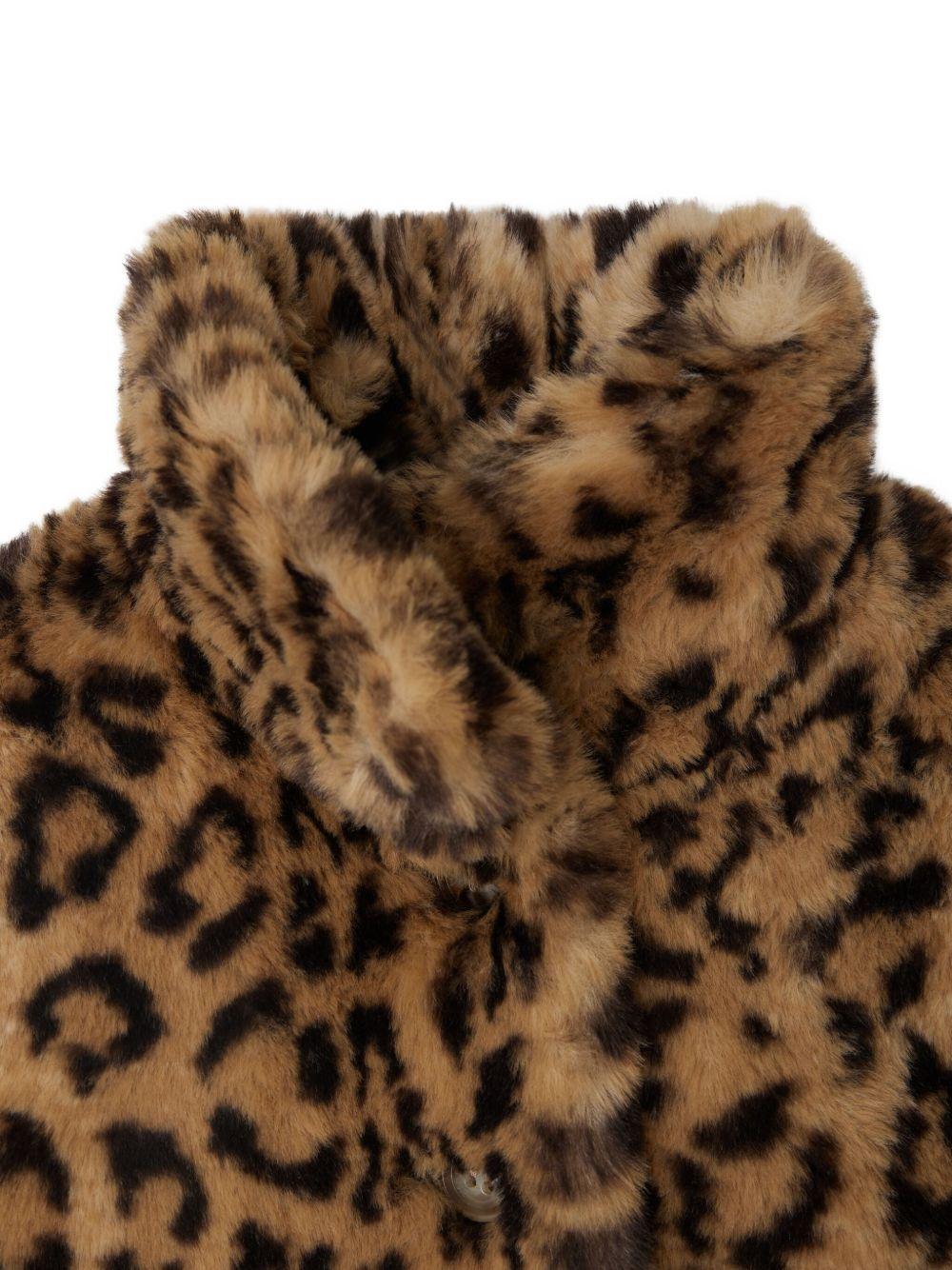 Pelliccia sintetica per neonata Bonpoint marrone con stampa animalier - Rubino Kids