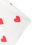 Pigiama Court per bambina Petit Bateau bianca con stampa cuori all - over - Rubino Kids